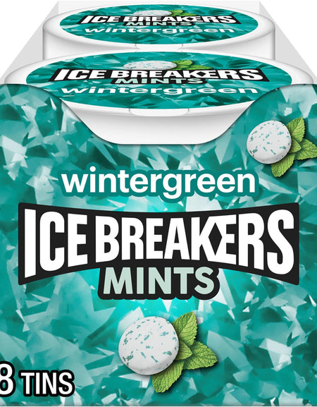 ICE BREAKERS Wintergreen Sugar Free Mints (1.5 oz, 8 Pack)
