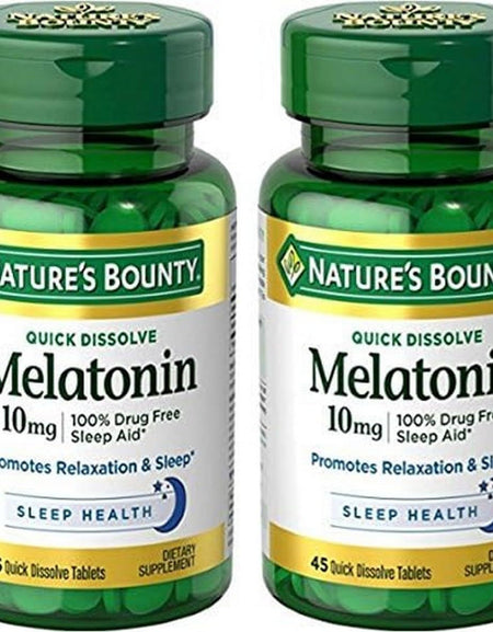 Nature's Bounty Melatonin, 10 mg (45 Count, 2 Pack)