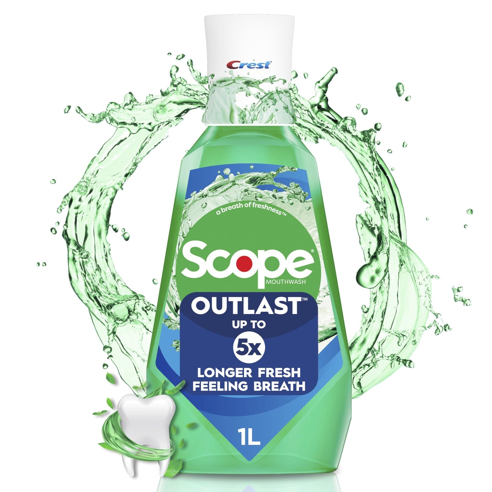 Crest Scope Mouthwash, Outlast Mint (1 L)