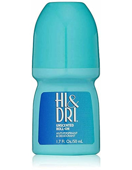 Hi and Dri Antiperspirant Roll-On, Unscented (1.7 oz, 6 Pack)