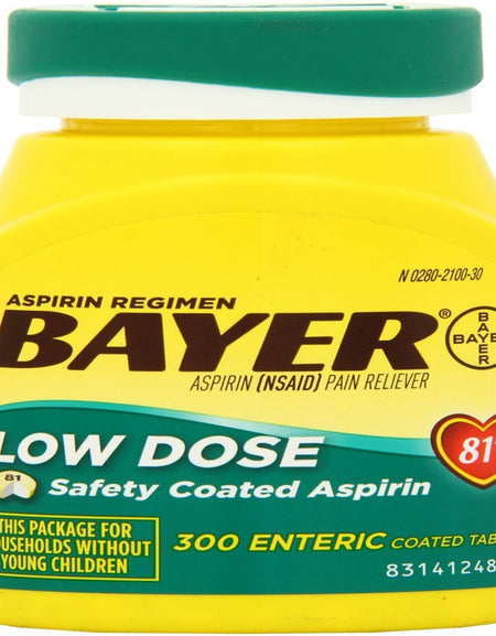 Bayer Low Dose Aspirin, 81 mg (300 Count, 3 Pack)