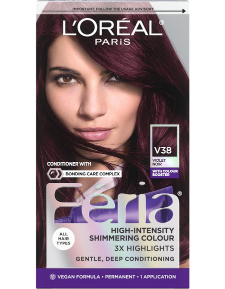 L'Oreal Feria Hair Color, V38 Violet Noir