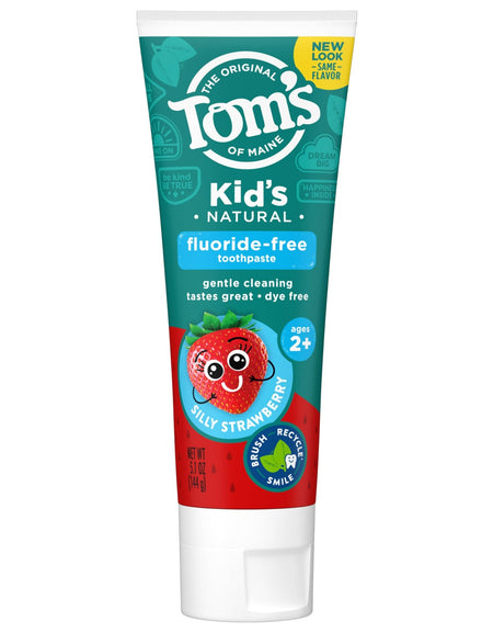 Tom's of Maine Kids Fluoride-Free Toothpaste, Silly Strawberry (5.1 oz)