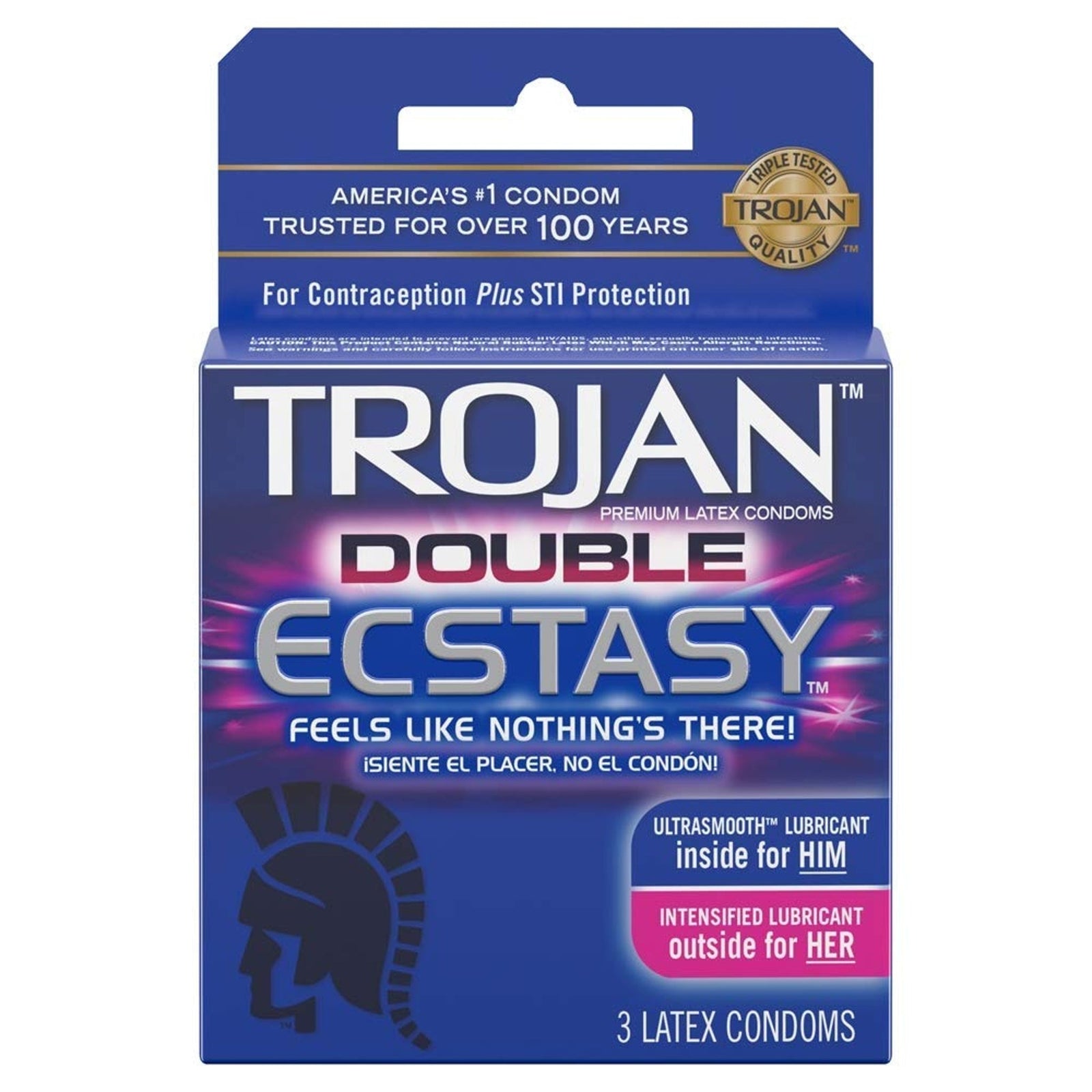 Trojan Double Ecstasy Condoms (3 Count)
