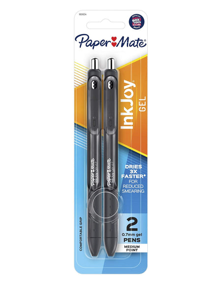 Paper Mate InkJoy Gel Pens, Black (2 Pack)