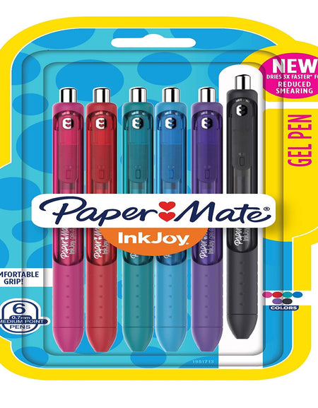Paper Mate InkJoy Gel Pens, Assorted Colors (6 Pack)