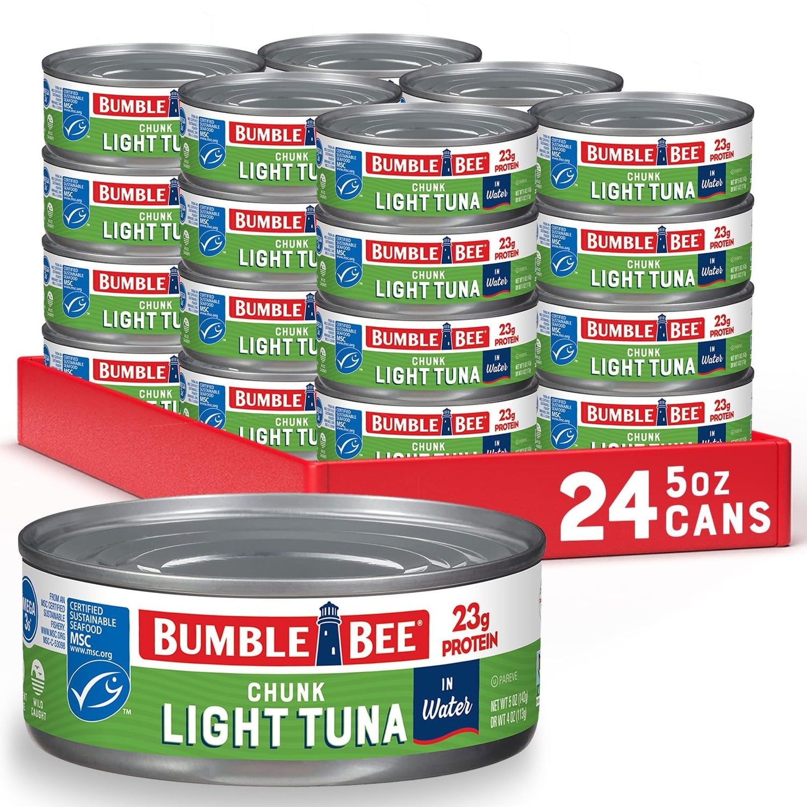 Bumble Bee Chunk Light Tuna in Water (5 oz, 24 Pack)
