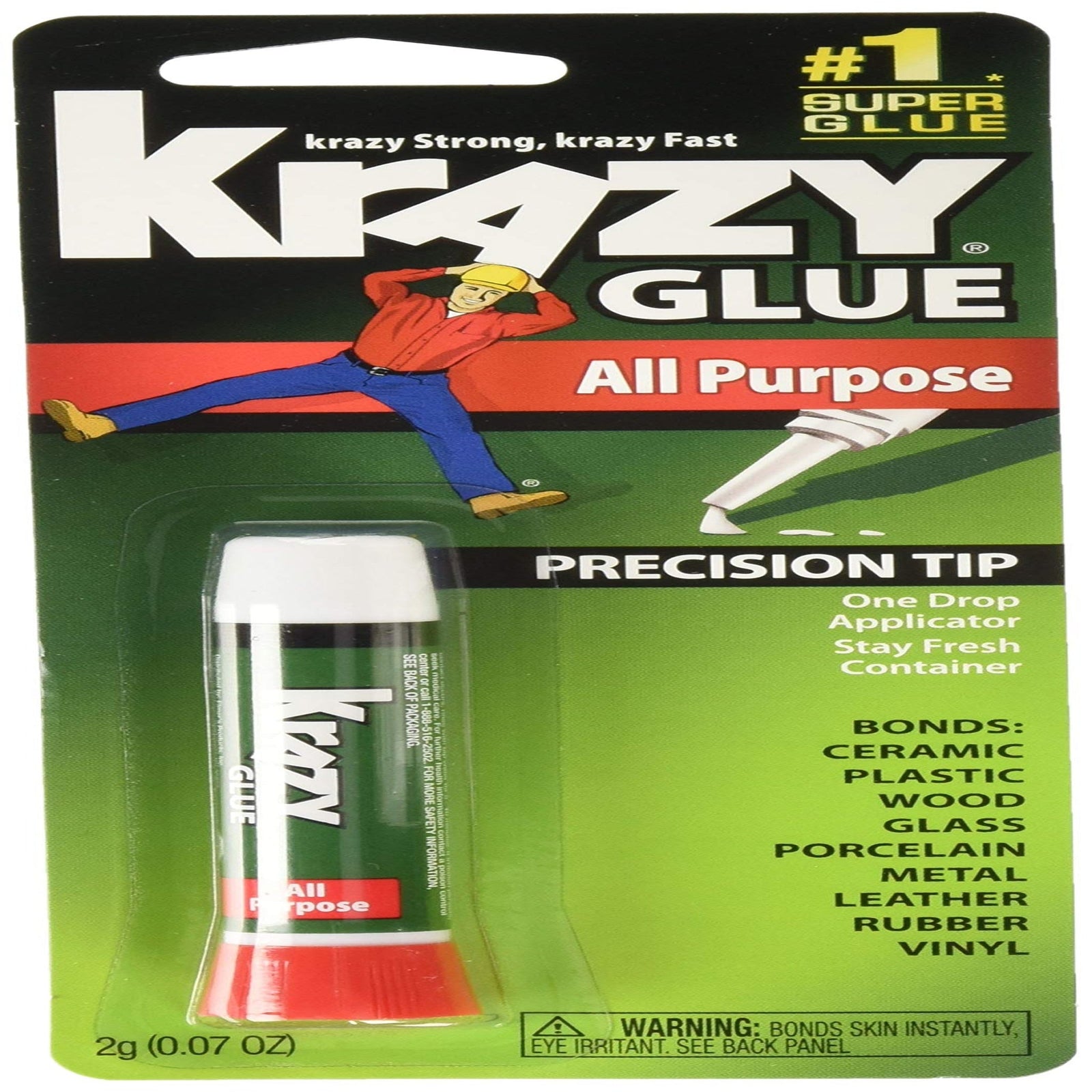 Krazy Glue All-Purpose, Precision Tip (0.07 oz, 2 Pack)