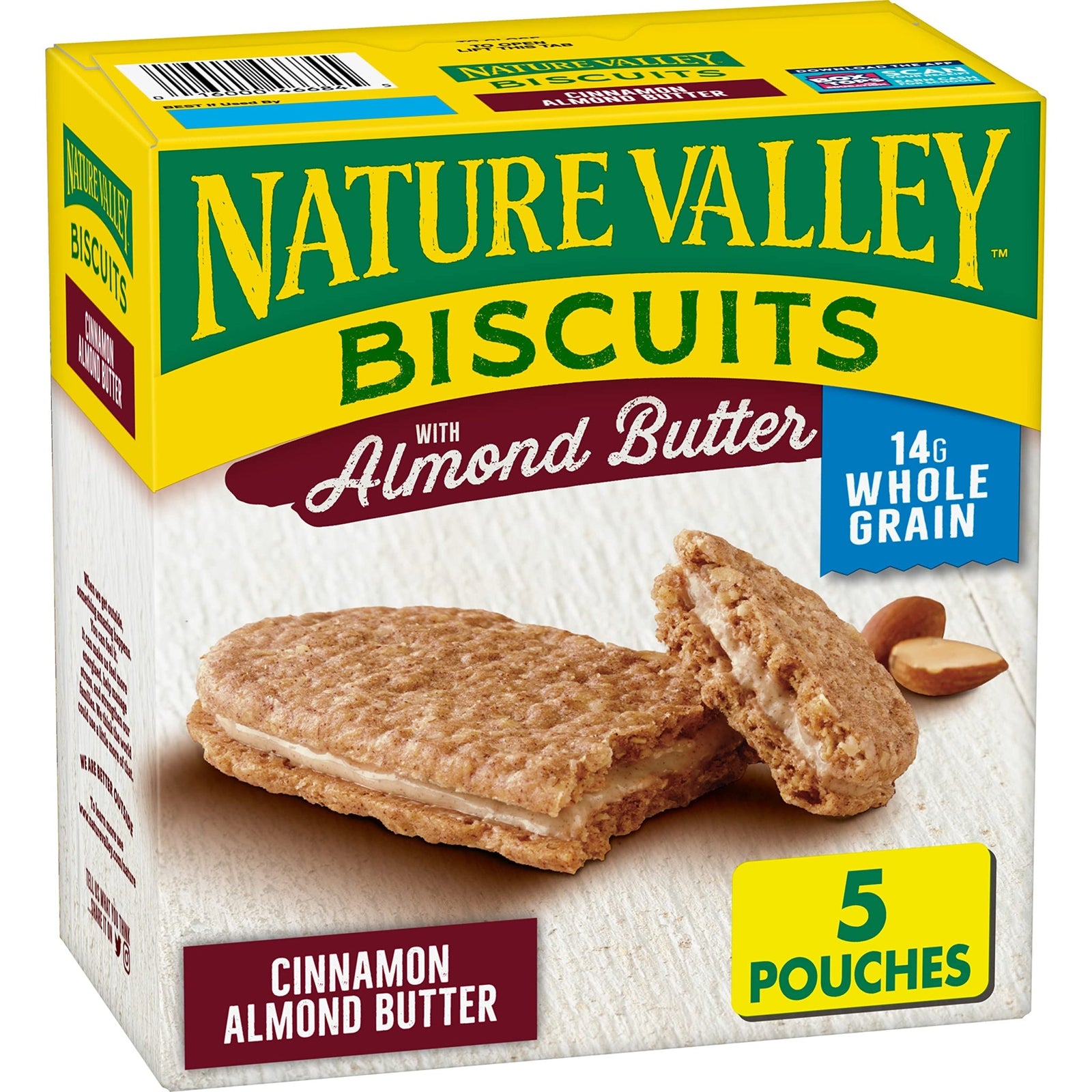 Nature Valley Biscuit Sandwiches, Almond Butter (6.75 oz, 5 Count)