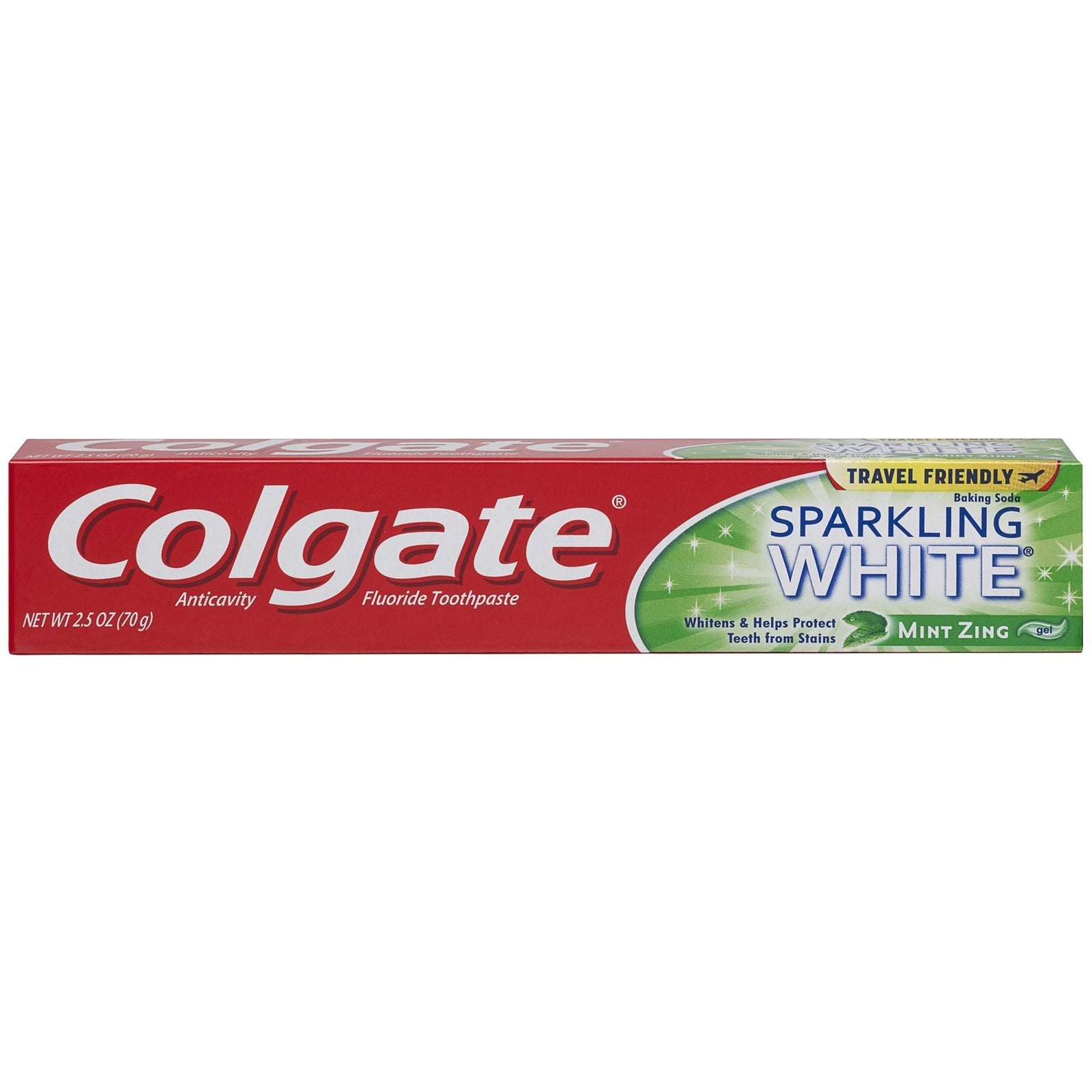 Colgate Sparkling White Gel Toothpaste, Mint Zing (2.5 oz, 6 Pack)