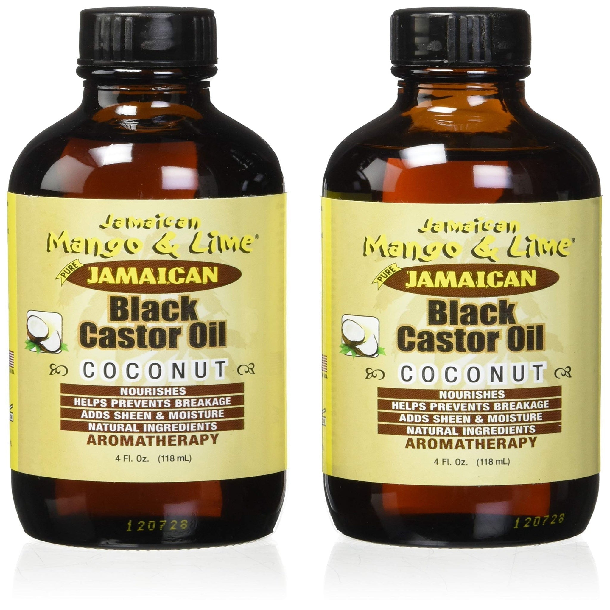 Jamaican Mango & Lime Castor Oil with Coconut (4 oz, 2 Pack)