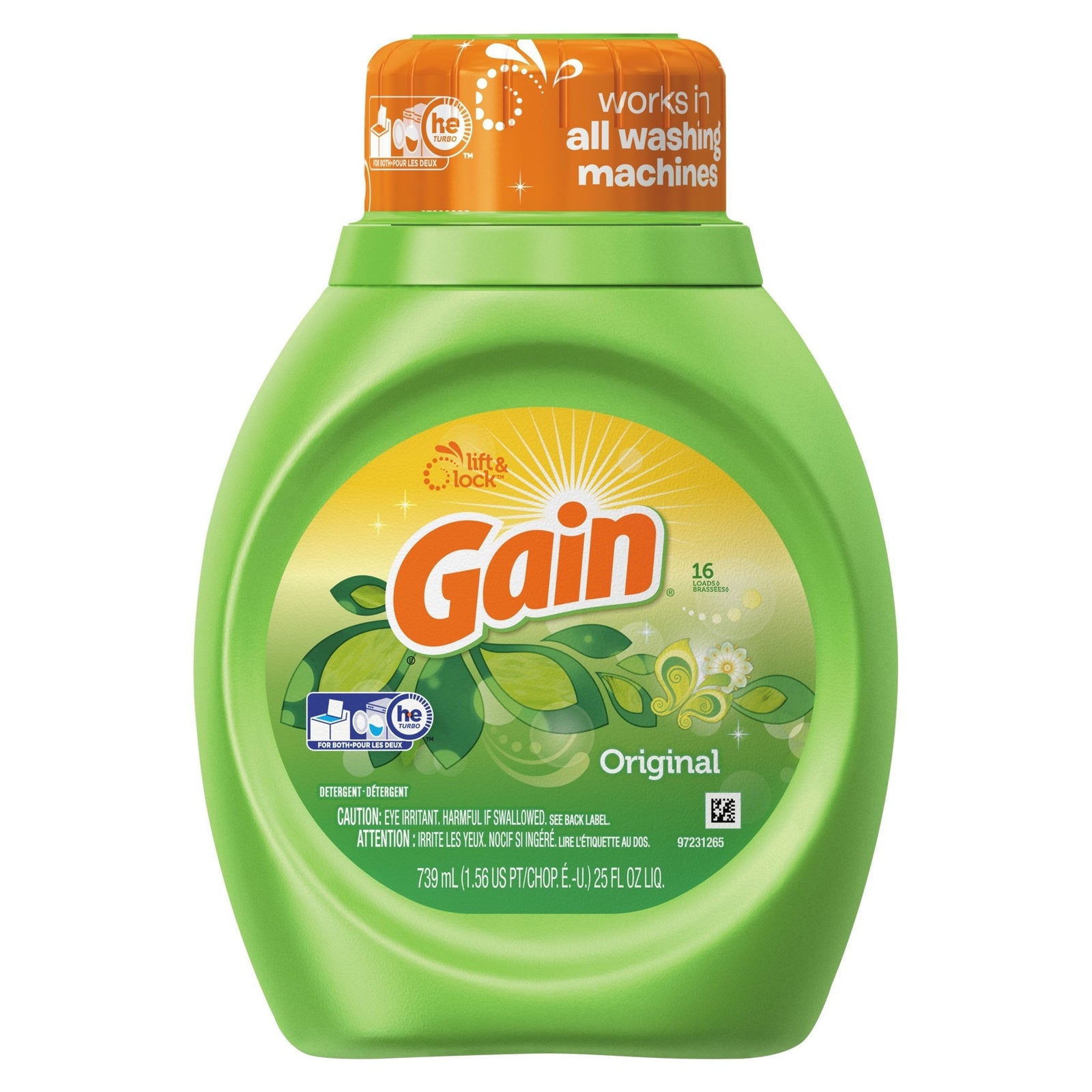 Gain Liquid Laundry Detergent, Original Fresh (25 oz, 6 Pack)