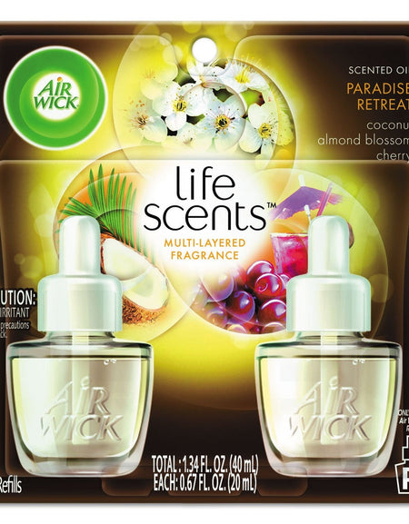 Air Wick Scented Oil Refills, Paradise Retreat (0.67 oz, 6 Packs)