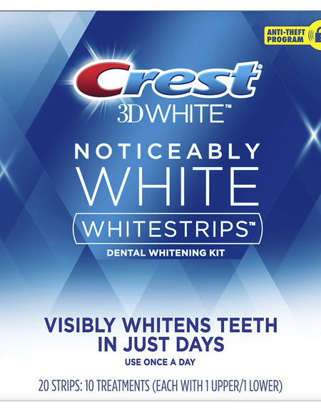Crest 3D Whitestrips, Noticeably White (10 Count, 20 Strips)