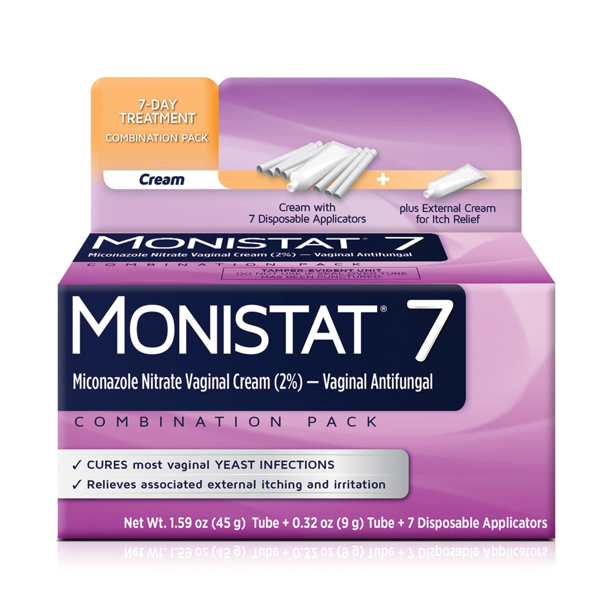 Monistat 7 Day Yeast Infection Treatment (7 Applications + Cream)