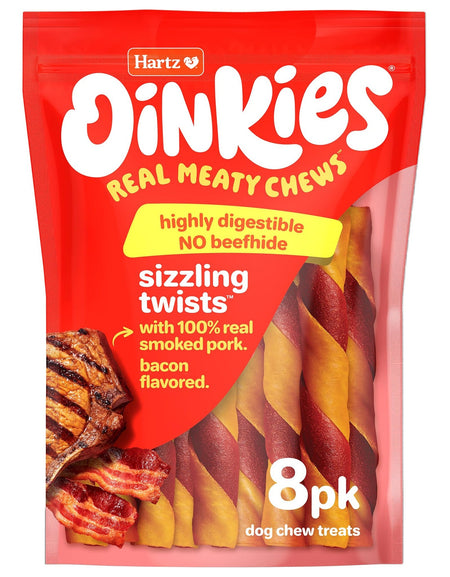 Hartz Oinkies Bacon Dog Treats (8 Count)
