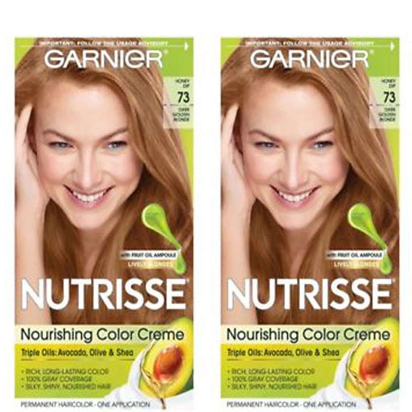 Garnier Nutrisse Hair Color, Dark Golden Blonde (1 ea, 2 Pack)