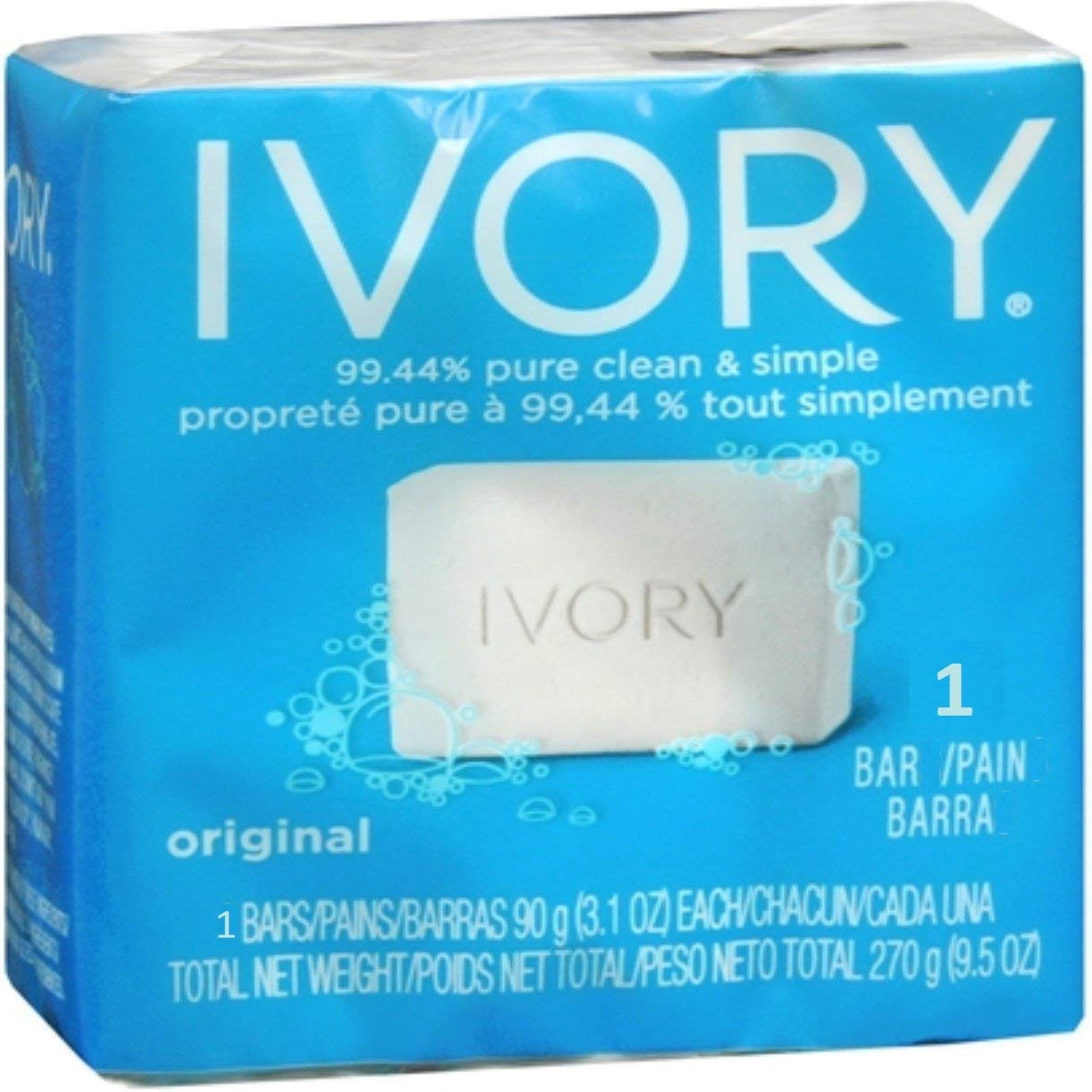 Ivory Bar Soap (3.1 oz, 5 Pack)