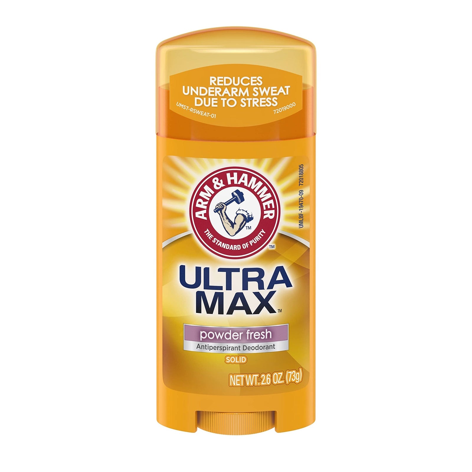 Arm & Hammer Ultramax Solid Antiperspirant, Powder Fresh (2.6 oz, 12 Pack)