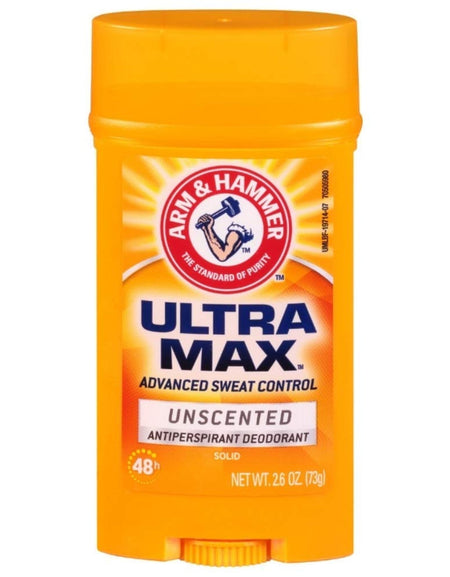 Arm & Hammer Ultramax Invisible Solid Antiperspirant, Unscented (2.6 oz, 5 Pack)