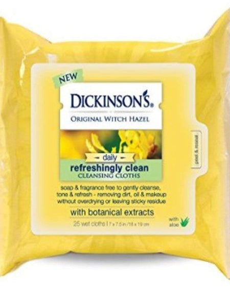 Dickinson's Witch Hazel Cleansing Cloths (25 Count)