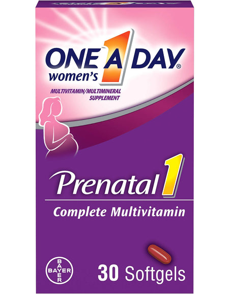 One-A-Day Prenatal 1 Softgels with DHA (30 Count, 4 Pack)