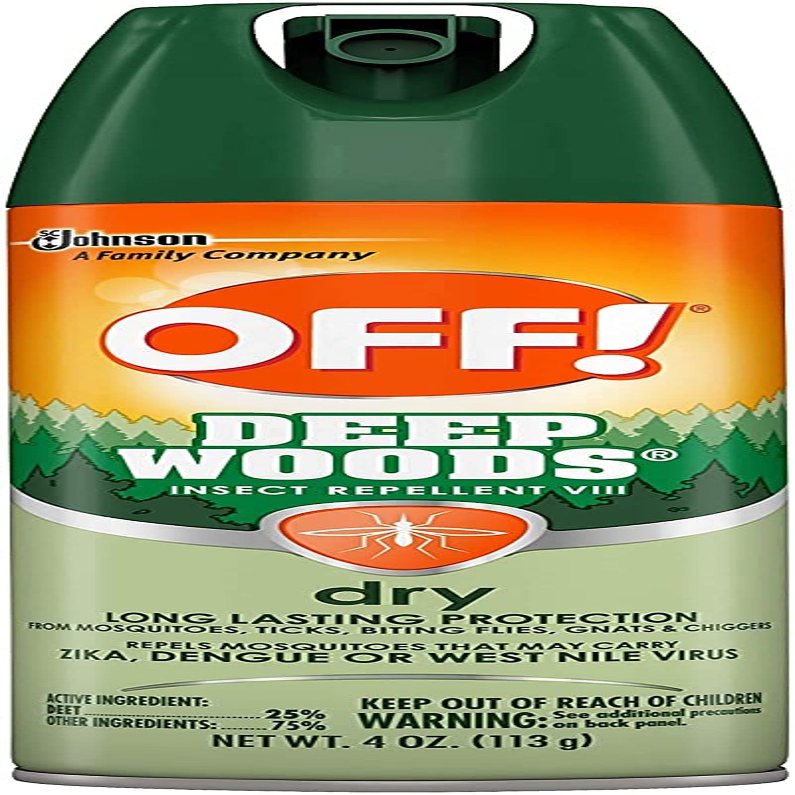 OFF! Deep Woods Dry Aerosol Insect Repellent (4 oz, 6 Pack)