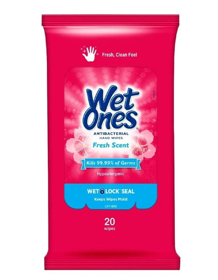 Wet Ones Antibacterial Hand Wipes Travel Pack (20 Count)