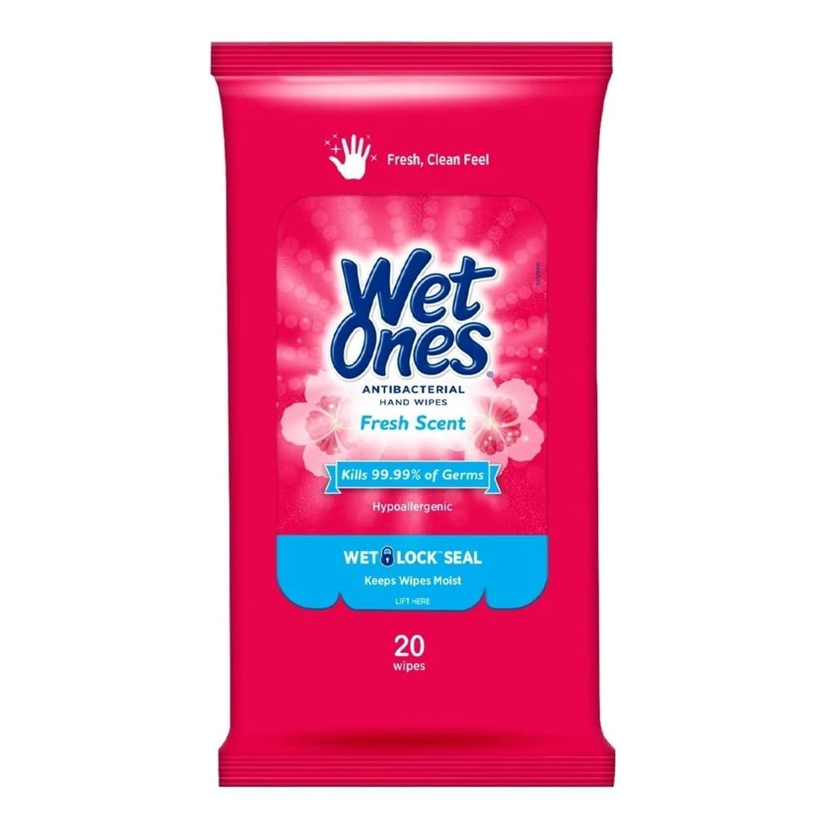 Wet Ones Antibacterial Hand Wipes Travel Pack (20 Count)