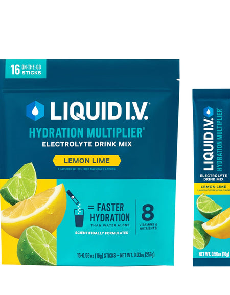 Liquid I.V. Hydration Multiplier Lemon Lime (16 Servings)