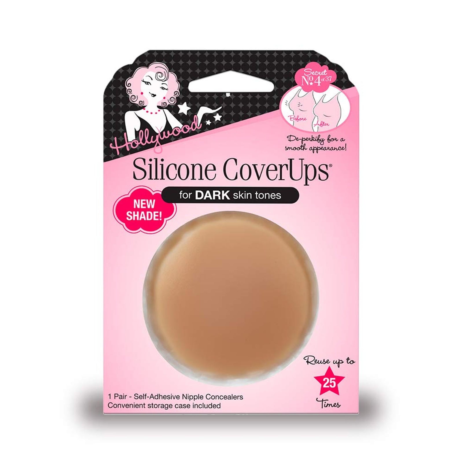 Hollywood Fashion Secrets Silicone Coverups Dark (1 Pack)