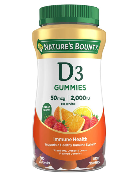 Nature's Bounty Vitamin D3 Gummies (2000 IU, 90 Count)
