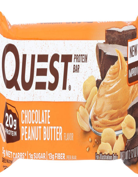 Quest Bar Chocolate Peanut Butter (2.12 oz, 12 Pack)