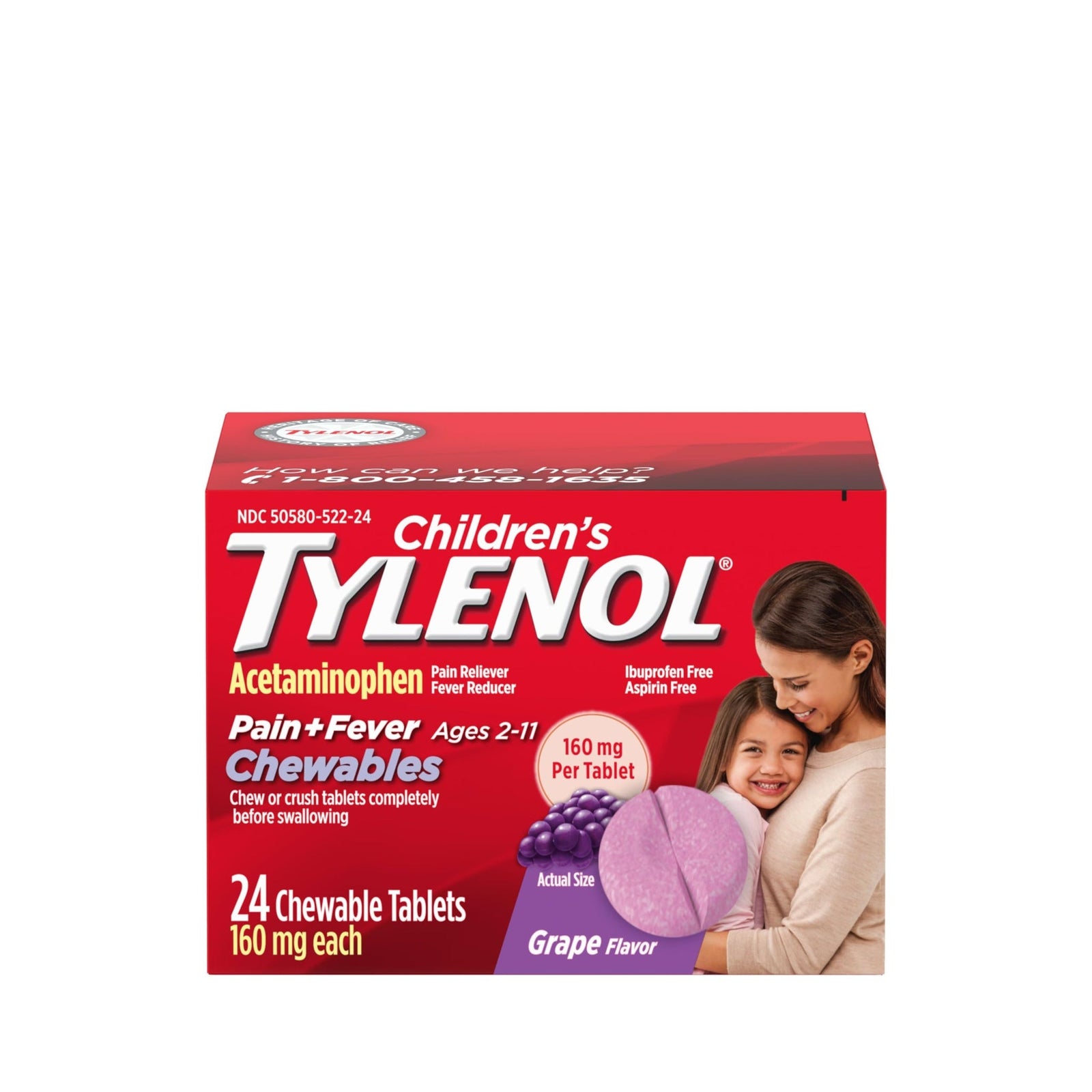Children’s Tylenol Chewables Grape (24 Count)