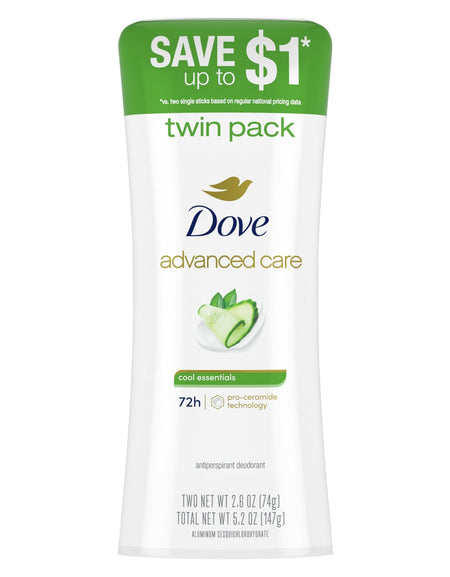 Dove Advanced Care Deodorant Cool Essentials (2.6 oz, 2 Pack)