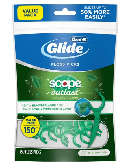 Oral-B Glide Dental Floss Picks Mint (150 Count)