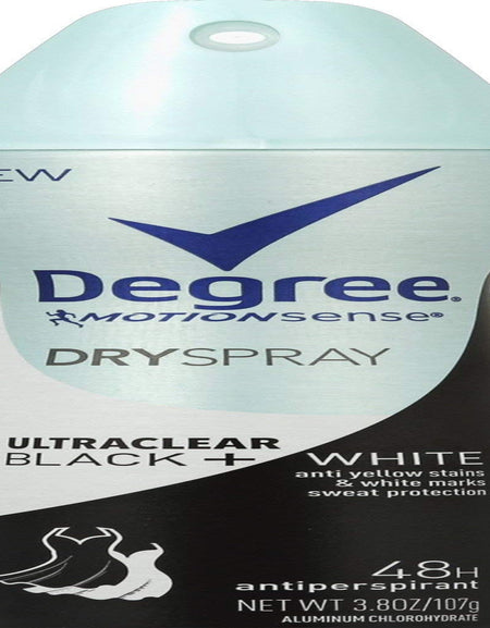 Degree UltraClear Dry Spray Black+White (3.8 oz)