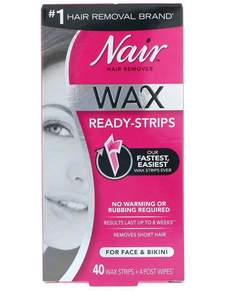 Nair Wax Ready Strips Face/Bikini (40 Count)