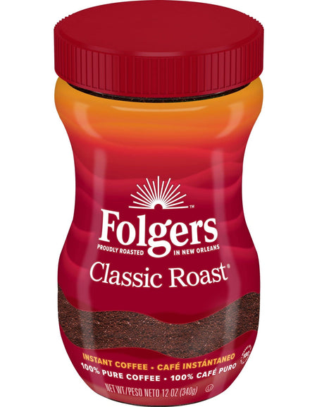 Folgers Instant Coffee Crystals (12 oz)
