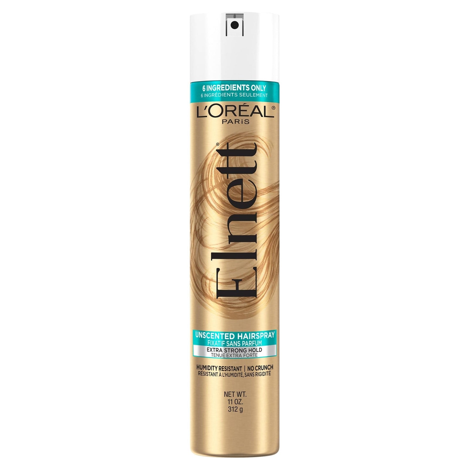 L'Oreal Elnett Satin Hairspray Unscented (11 oz)