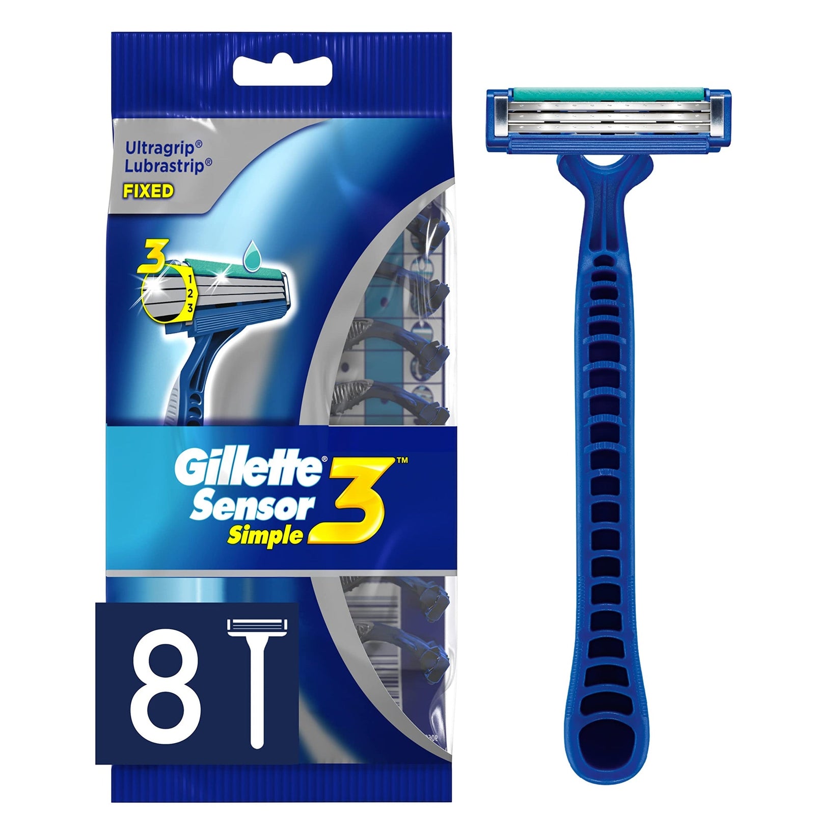Gillette Sensor3 Disposable Razors (8 Count)