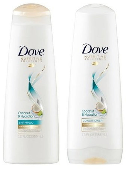 Dove Coconut & Hydration Shampoo & Conditioner (12 oz Each)