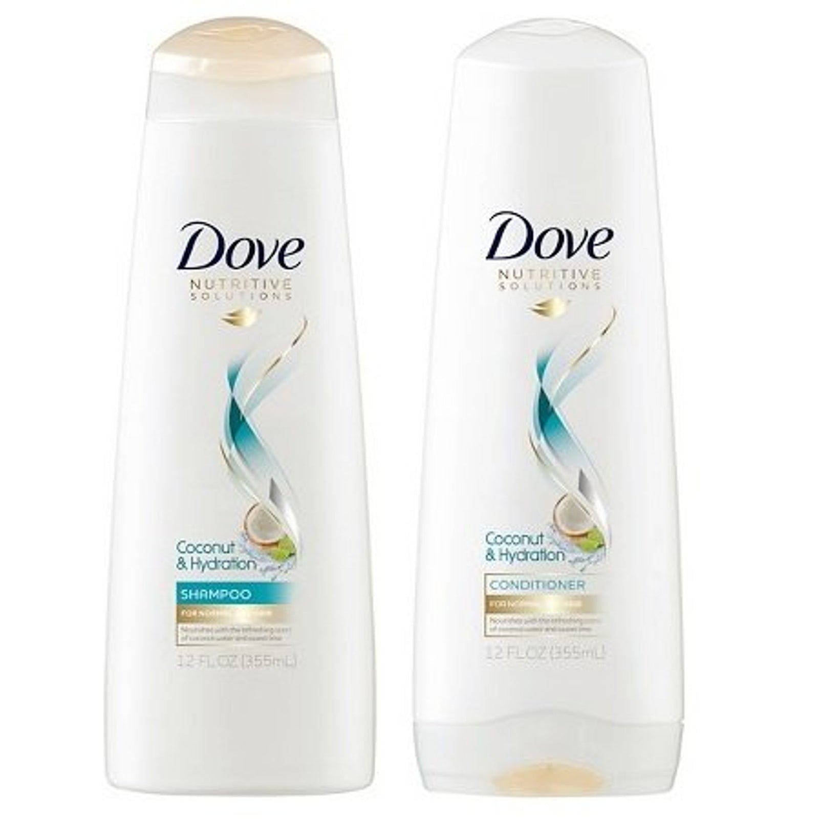 Dove Coconut & Hydration Shampoo & Conditioner (12 oz Each)