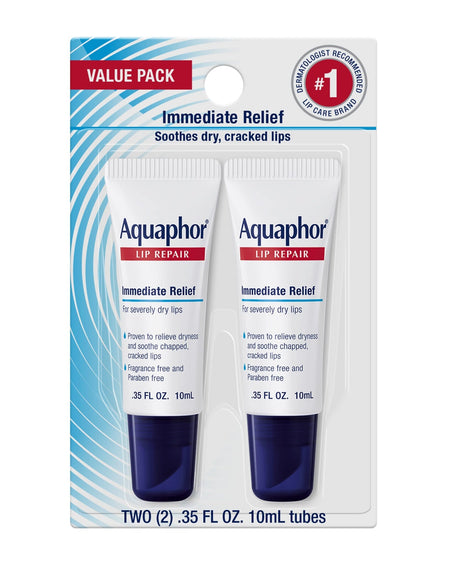 Aquaphor Lip Repair Ointment (0.35 oz, 2 Pack)
