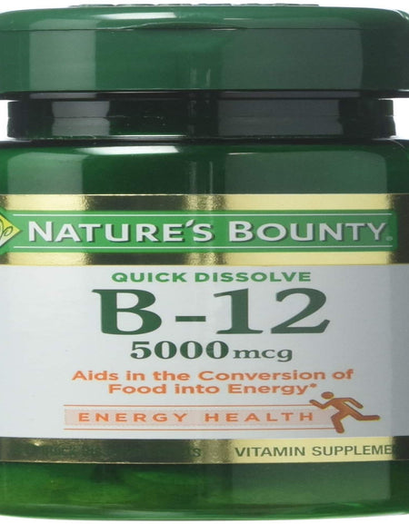 Nature's Bounty Vitamin B-12 5000 mcg (40 tablets, 3-pack)