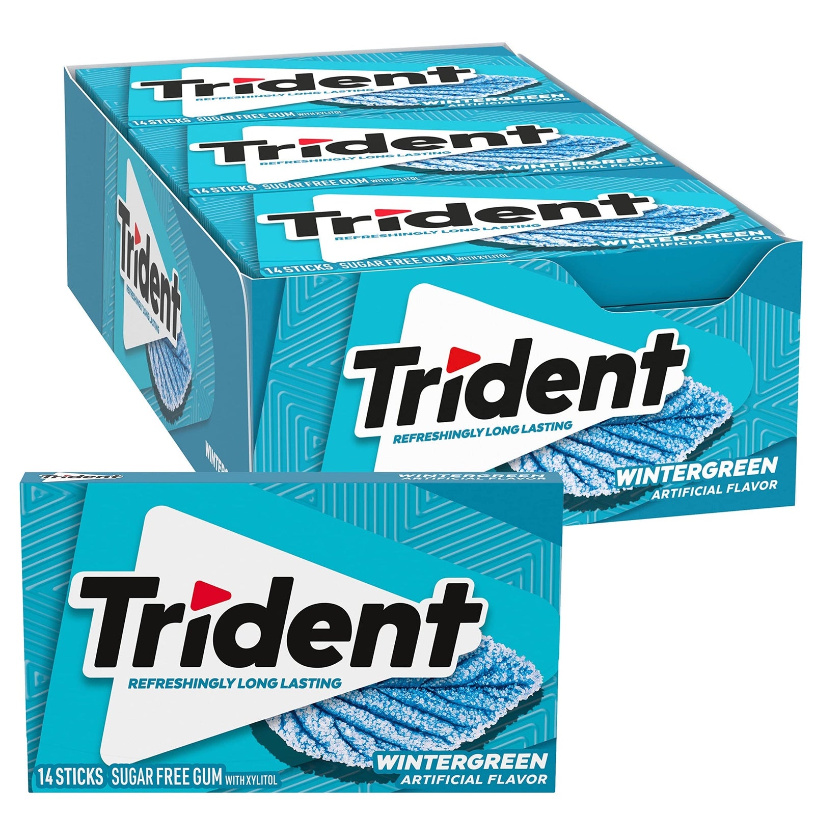 Trident Wintergreen Sugar-Free Gum (12 packs, 168 pieces)