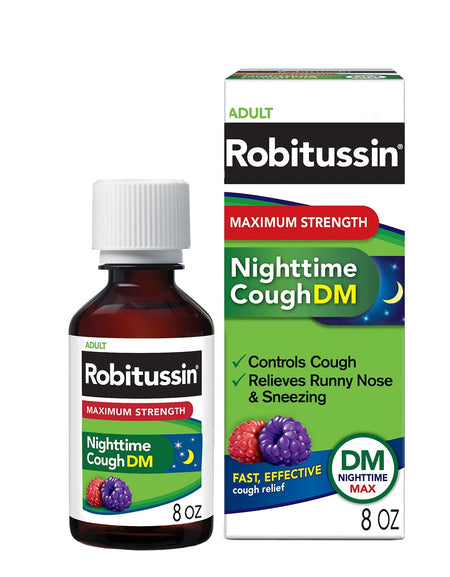 Robitussin Nighttime Cough DM Max Berry (8 oz)