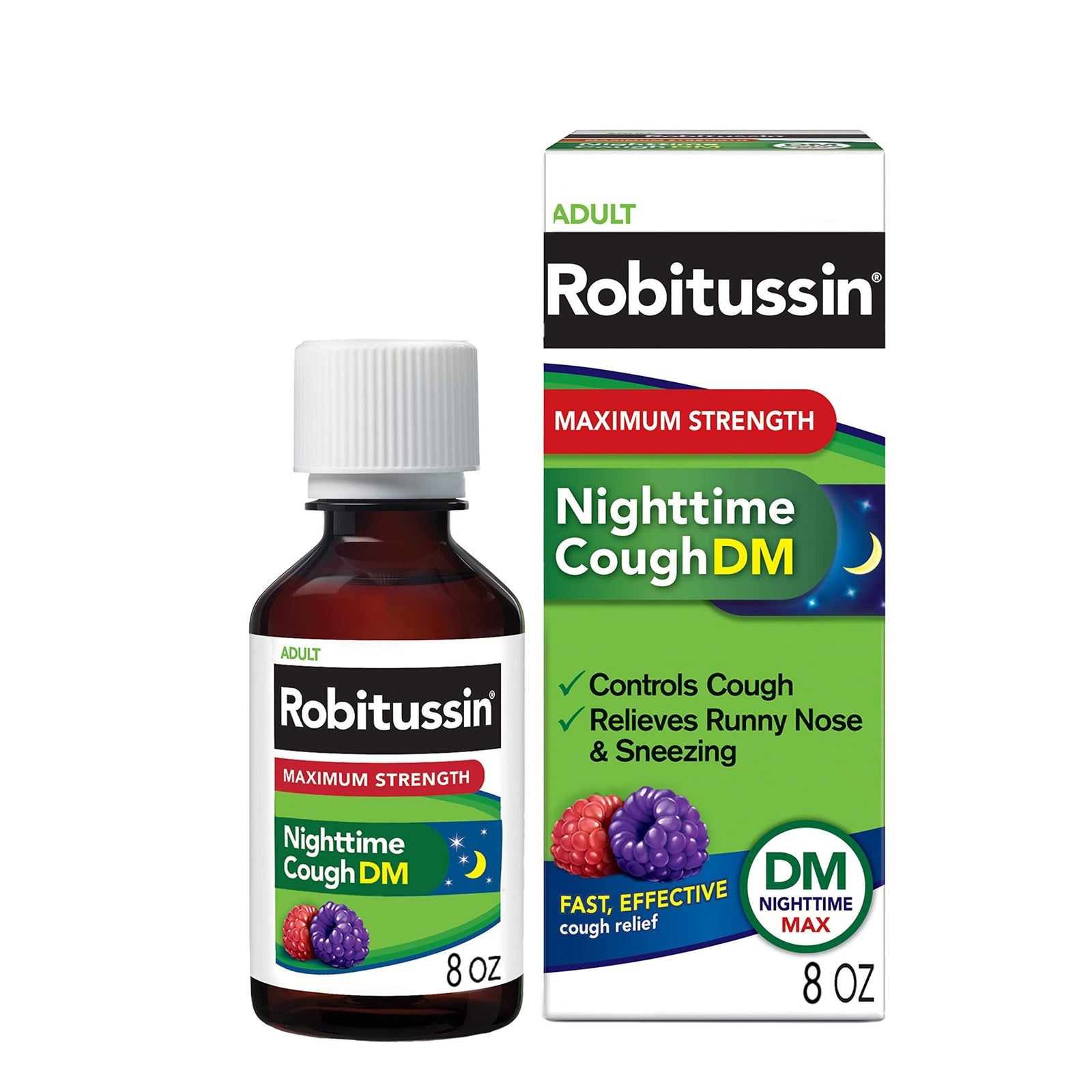 Robitussin Nighttime Cough DM Max Berry (8 oz)