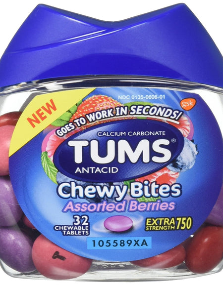 Tums Chewy Bites Assorted Berries (32 Count, 2 Pack)