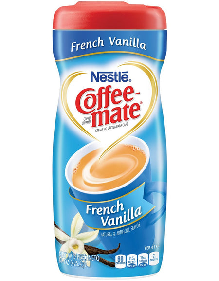 Coffee-Mate French Vanilla Powder Creamer Sugar Free (10.2 oz, 3 Pack)